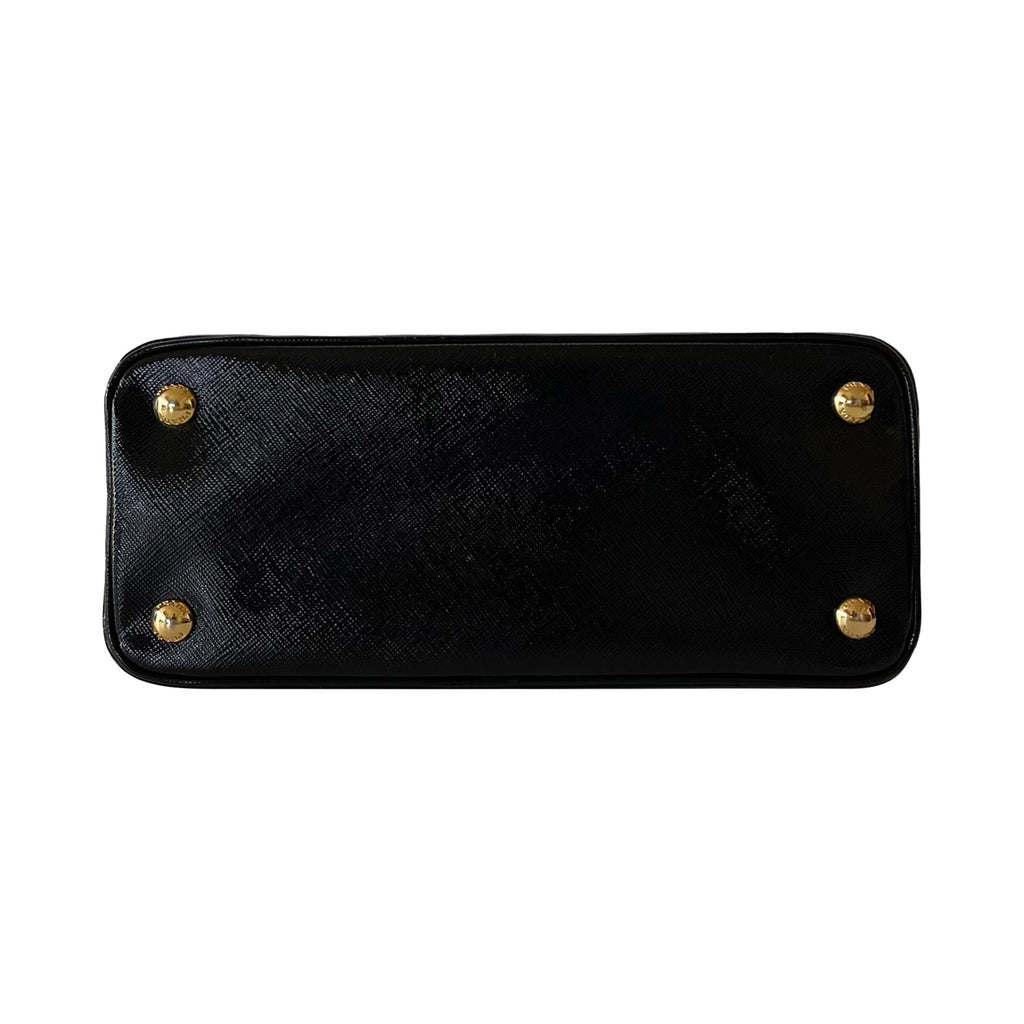 Small Prada Saffiano Vernice Promenade Bag