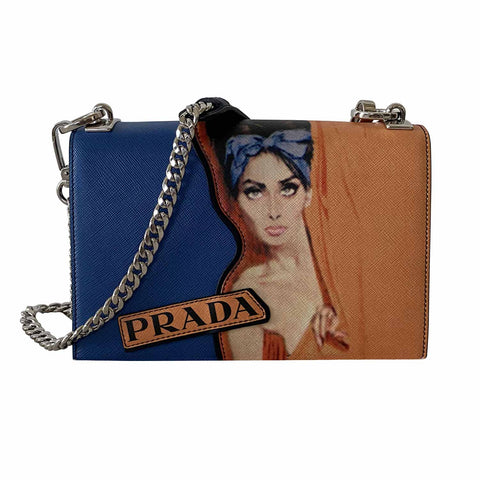 Prada Calf Twin Tote Bag