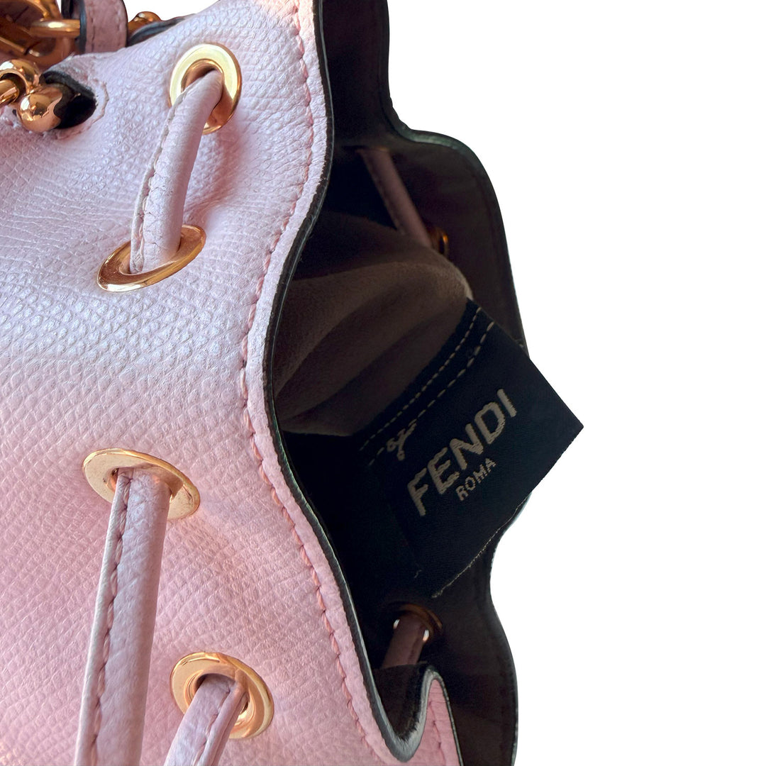 Fendi Mon Tresor Leather Bucket Bag