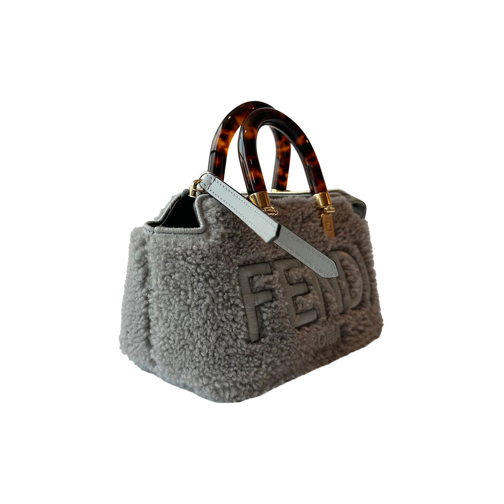 Fendi By The Way Shearling Shoulder Bag