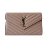 Saint Laurent Grain De Poudre Monogram Wallet On Chain