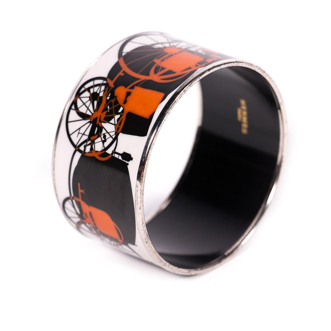 Hermes Extra Wide Printed Enamel Bracelet Accessories Hermès - Shop authentic new pre-owned designer brands online at Re-Vogue