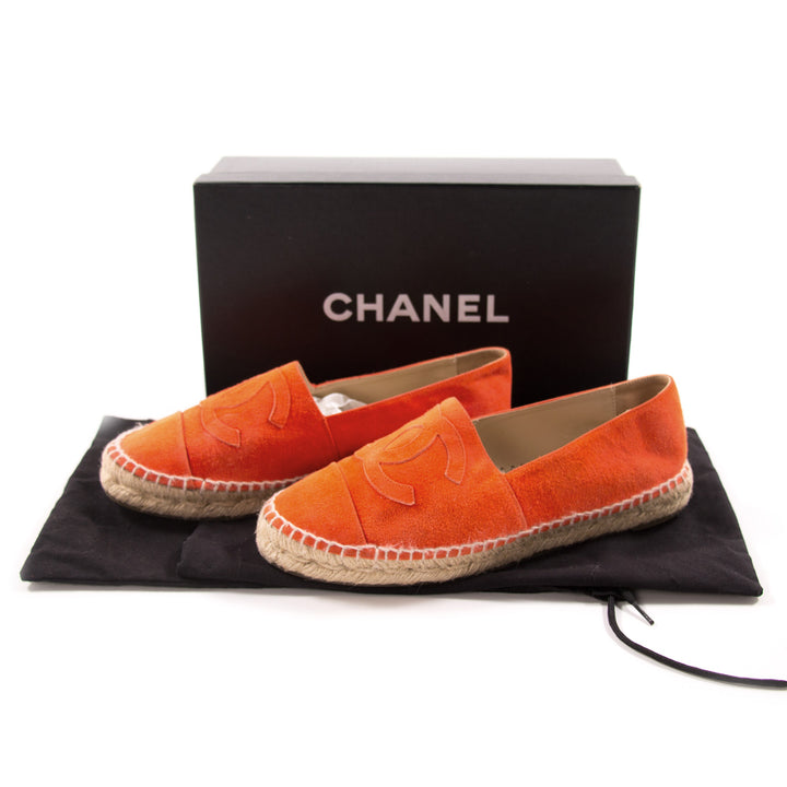 Chanel Red Suede Espadrilles Flat Shoes Chanel - Shop authentic new pre-owned designer brands online at Re-Vogue