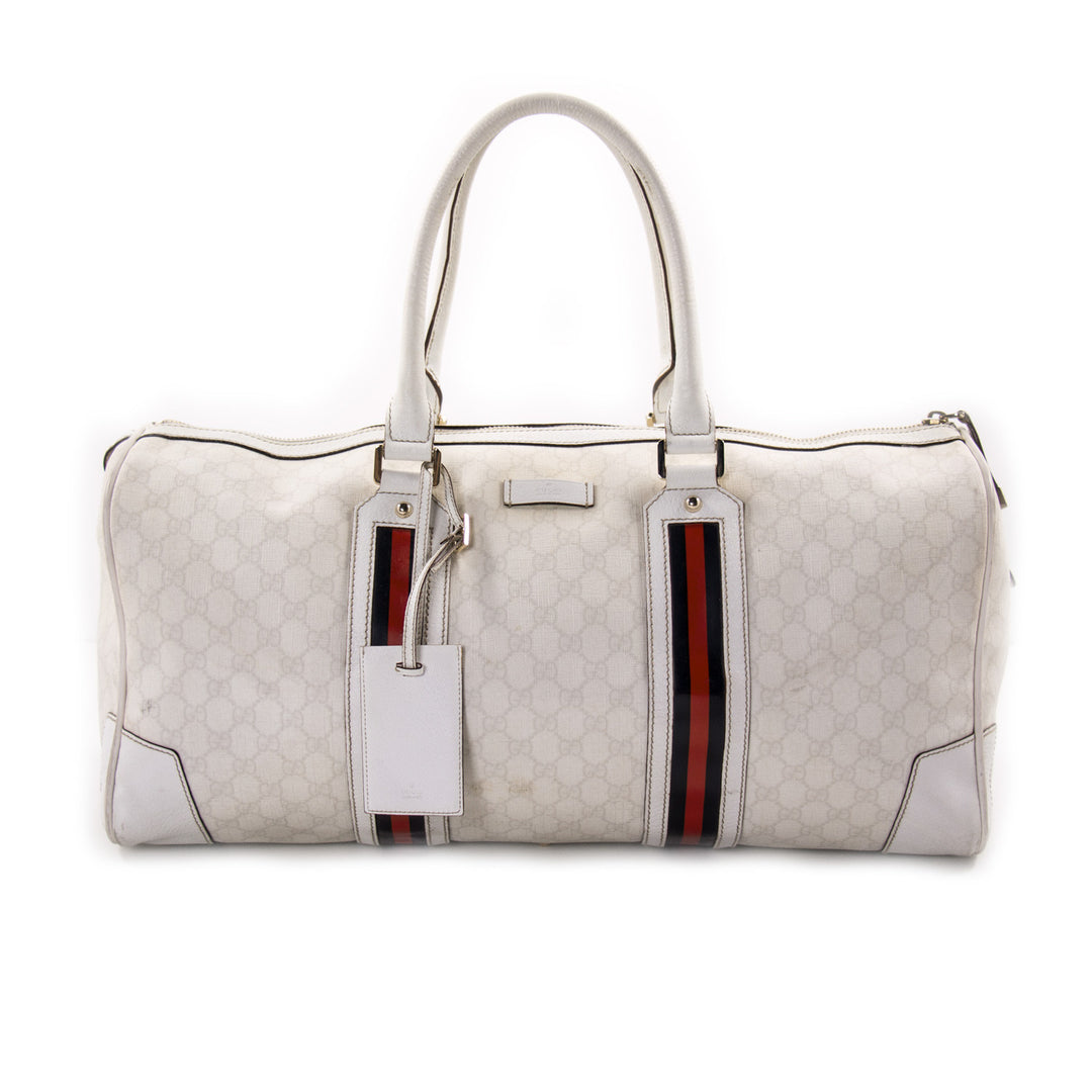 Gucci GG Large Web Duffle Bag Bags Gucci - Shop authentic new pre-owned designer brands online at Re-Vogue