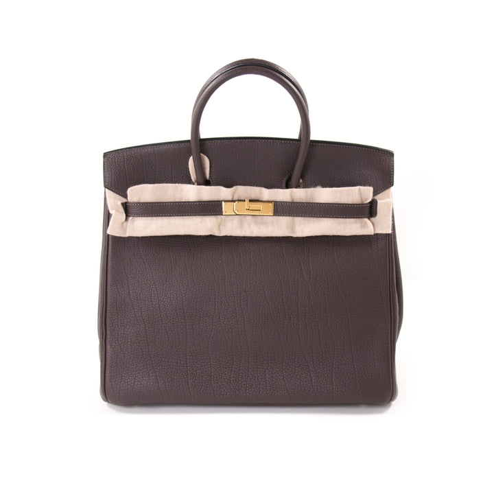 Hermès Birkin 36 HAC Cafe Fjord Leather Bags Hermès - Shop authentic new pre-owned designer brands online at Re-Vogue