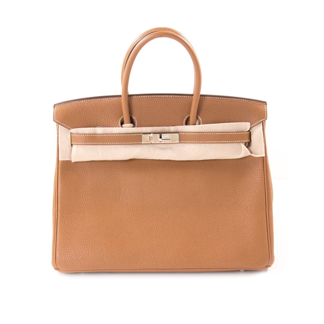 Hermès Birkin 35 Gold Togo Leather Bags Hermès - Shop authentic new pre-owned designer brands online at Re-Vogue
