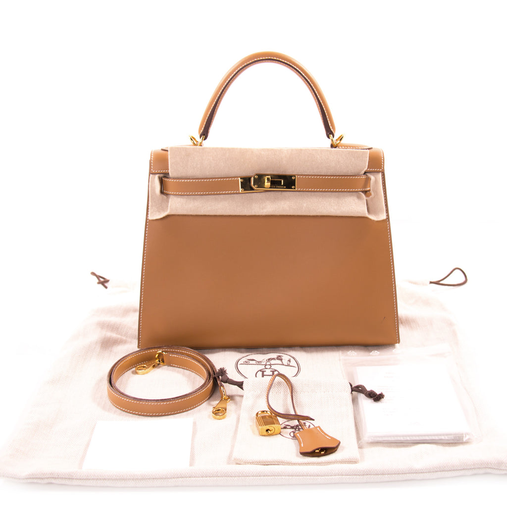 Hermès Kelly 28 Sellier Gold Chamonix Calf Bags Hermès - Shop authentic new pre-owned designer brands online at Re-Vogue