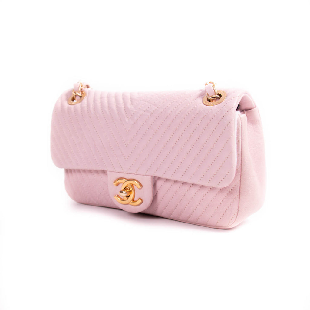 Chanel Small Classic Chevron Flap Bag Bags Chanel - Shop authentic new pre-owned designer brands online at Re-Vogue