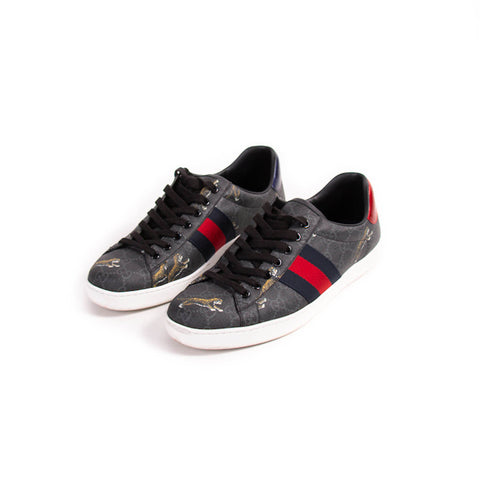 Gucci Ace Leather Bee Sneakers