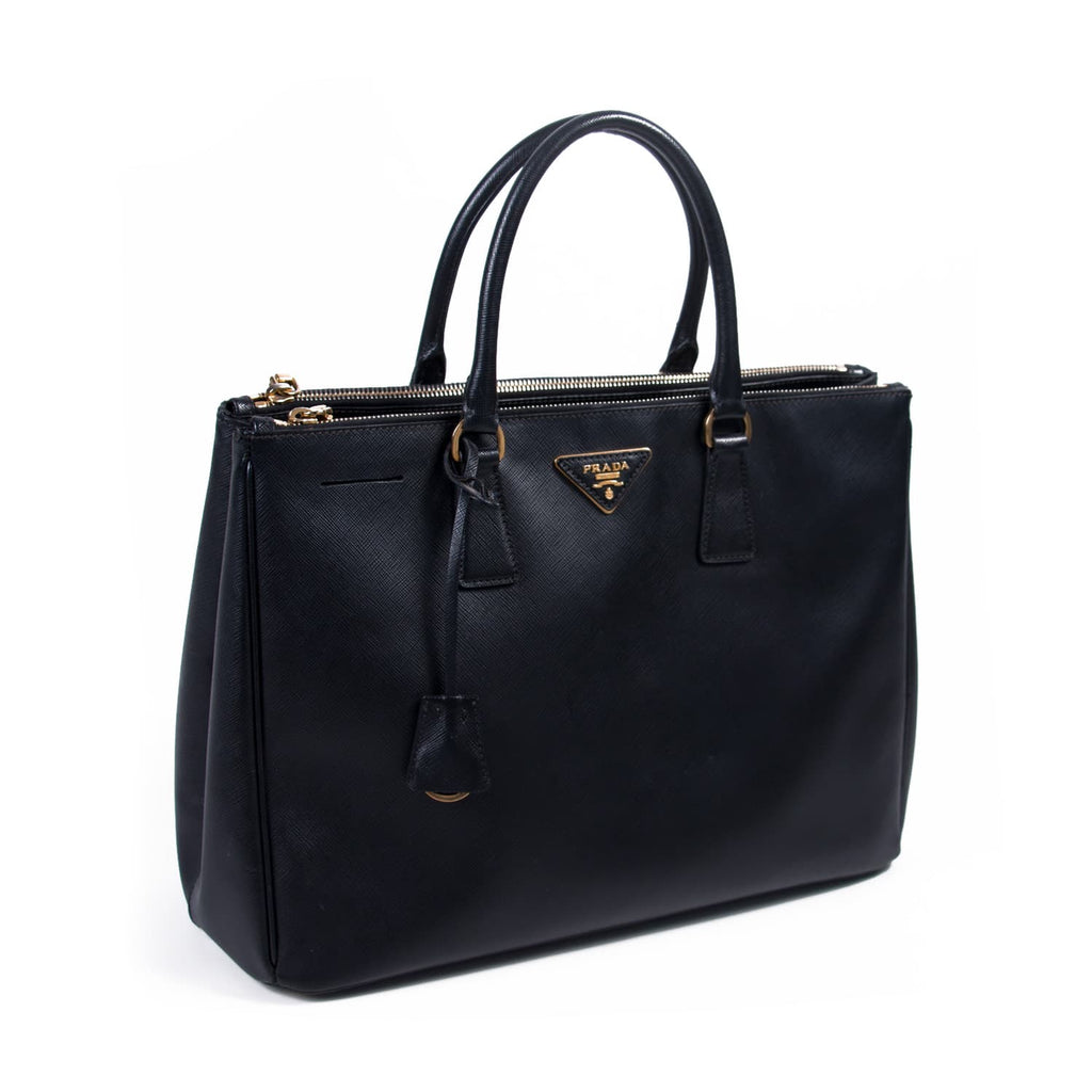 Prada Large Saffiano Lux Double Zip Tote Bag Bags Prada - Shop authentic new pre-owned designer brands online at Re-Vogue