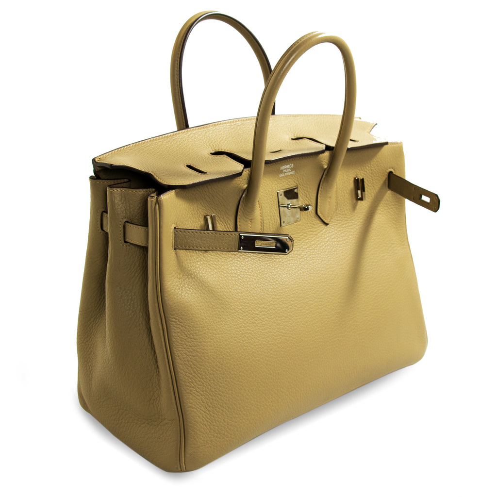 Hermès Birkin 35 Tabac Clemence Leather Bags Hermès - Shop authentic new pre-owned designer brands online at Re-Vogue
