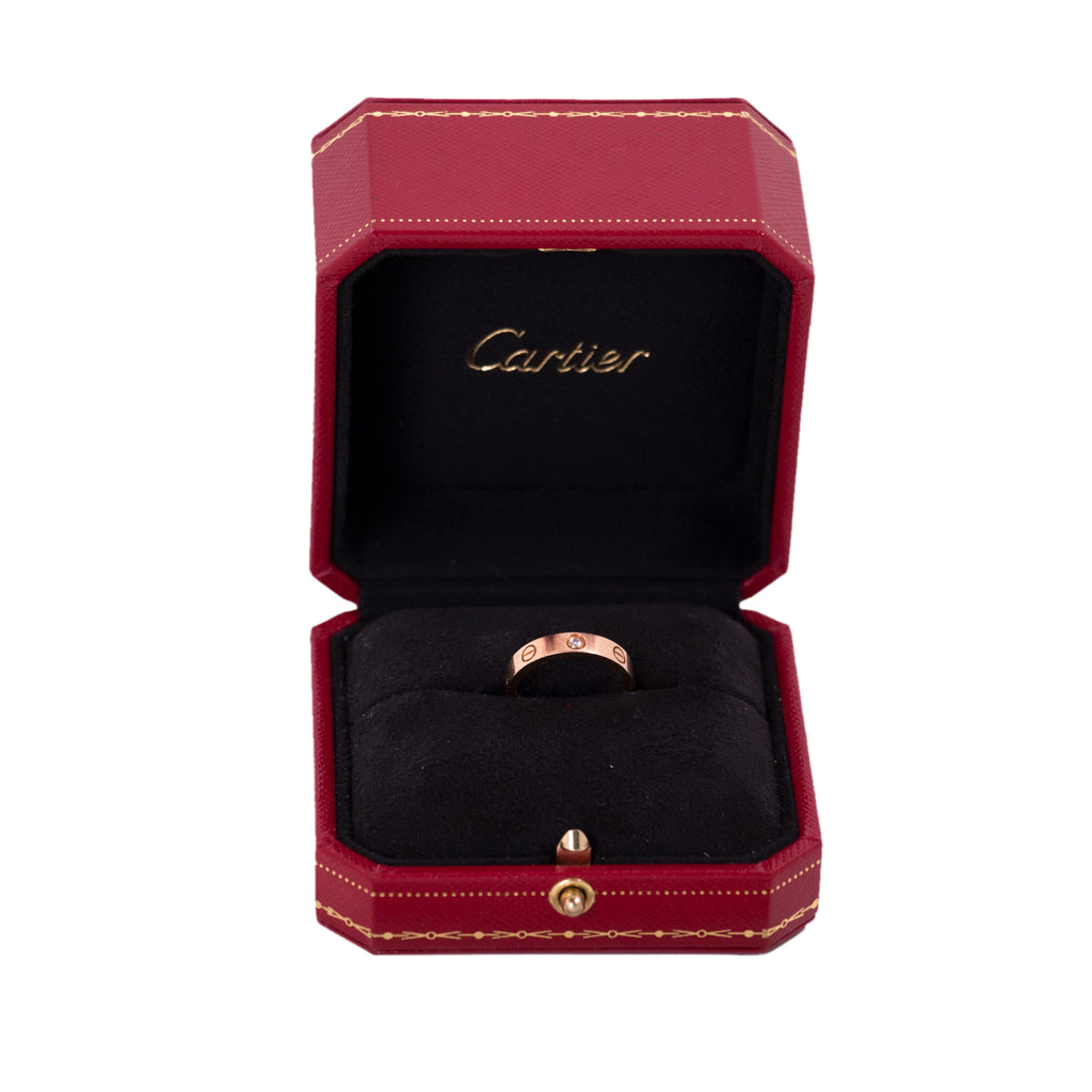 Cartier Rose Gold Diamond Love Wedding Band Accessories Cartier - Shop authentic new pre-owned designer brands online at Re-Vogue