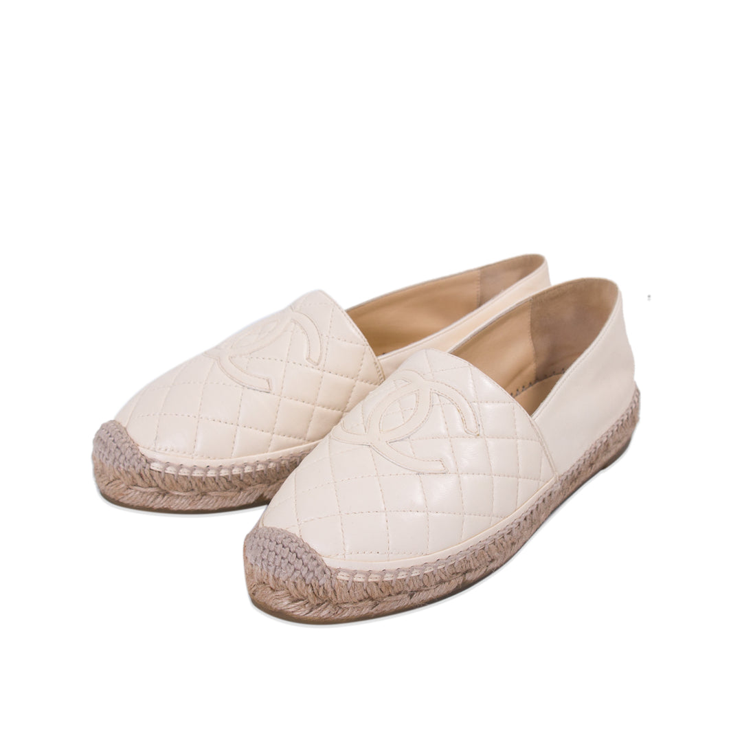 Chanel Quilted Lambskin Leather Espadrilles Shoes Chanel - Shop authentic new pre-owned designer brands online at Re-Vogue