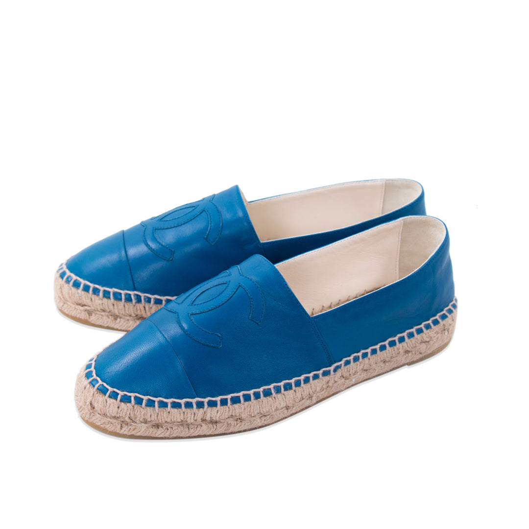 Chanel Lambskin Leather CC Espadrilles Shoes Chanel - Shop authentic new pre-owned designer brands online at Re-Vogue