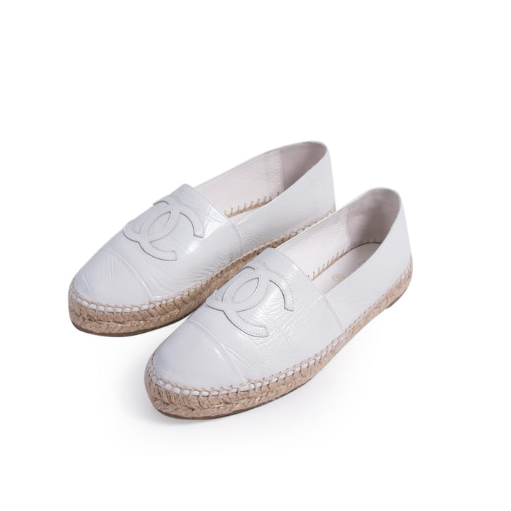 Chanel Glazed Leather CC Espadrilles Shoes Chanel - Shop authentic new pre-owned designer brands online at Re-Vogue