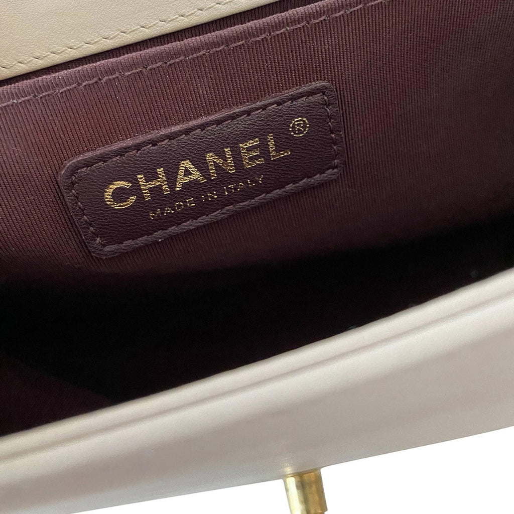 Chanel Medium Chevron Leather Boy Bag