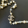 Chanel White Pearl Long Necklace