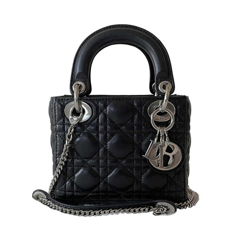 Christian Dior Crocodile-Trimmed Lady Dior Bag