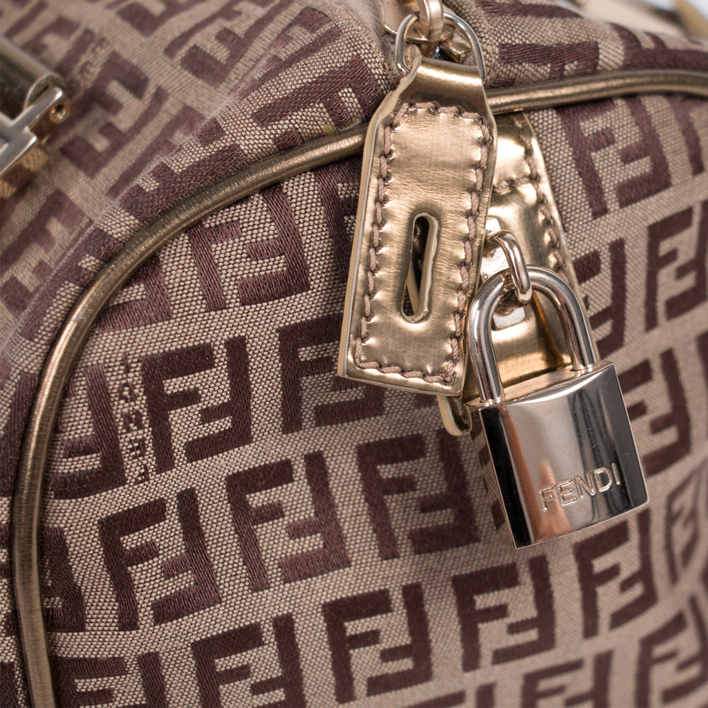 Fendi Zucca Spalmati Boston Bag Bags Fendi - Shop authentic new pre-owned designer brands online at Re-Vogue