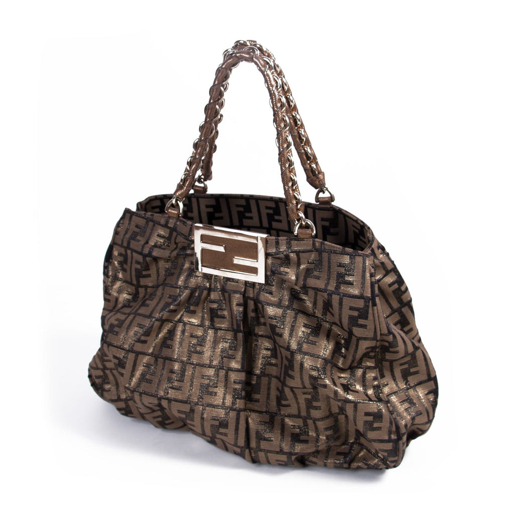 Fendi Mia Large Zucca Metallic Canvas Bag Bags Fendi - Shop authentic new pre-owned designer brands online at Re-Vogue