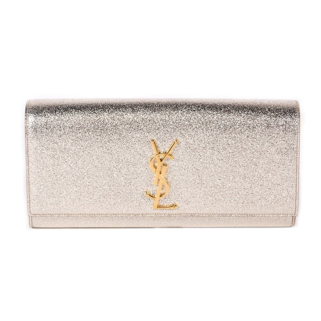 Saint Laurent Monogram Metallic Clutch Bags Yves Saint Laurent - Shop authentic new pre-owned designer brands online at Re-Vogue