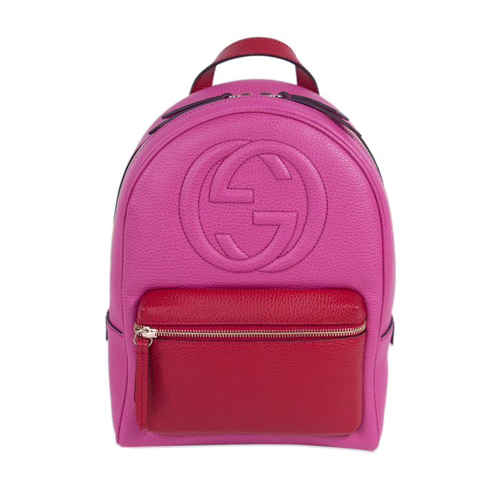 Gucci Bi-Color Soho Textured-Leather Backpack Bags Gucci - Shop authentic new pre-owned designer brands online at Re-Vogue