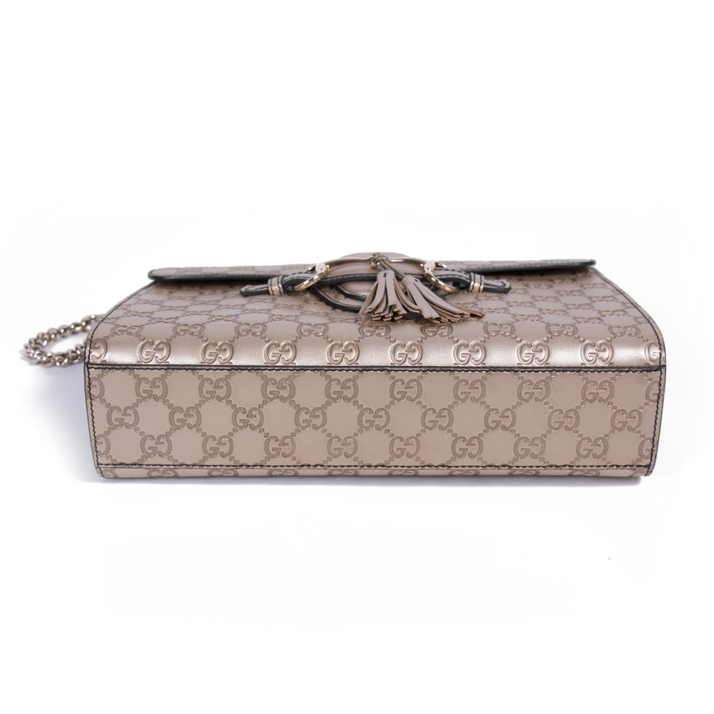 Gucci Emily Medium Metallic Shoulder Bag Bags Gucci - Shop authentic new pre-owned designer brands online at Re-Vogue