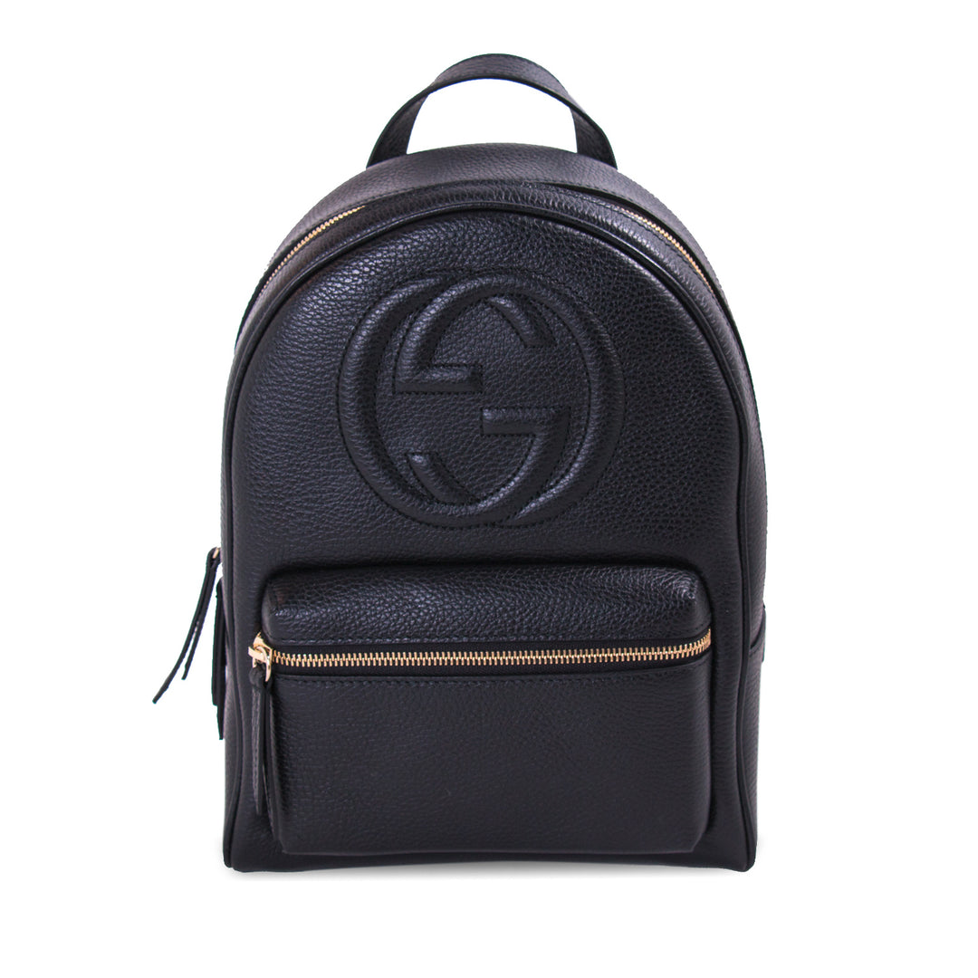 Gucci Soho Textured-Leather Backpack Bags Gucci - Shop authentic new pre-owned designer brands online at Re-Vogue
