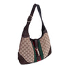 Gucci Jackie Web Stripe Canvas Suede Shoulder Bag Bags Gucci - Shop authentic new pre-owned designer brands online at Re-Vogue