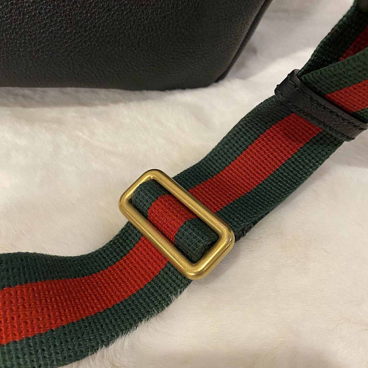 Gucci Logo Print Leather Belt Bag