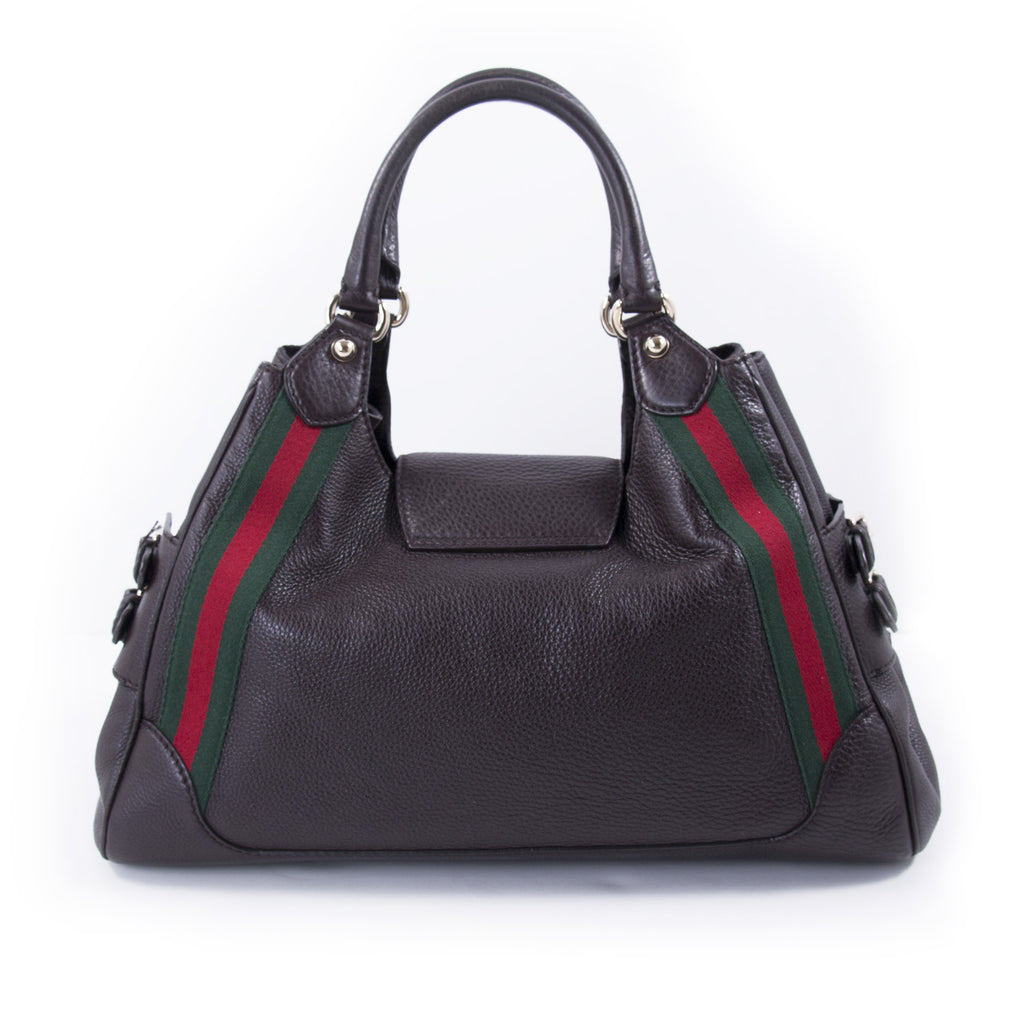 Gucci Web Large Leather Handle Bag Bags Gucci - Shop authentic new pre-owned designer brands online at Re-Vogue