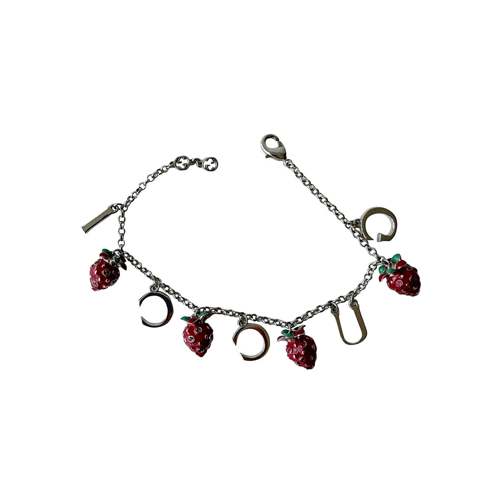 Gucci and Strawberry Charm Bracelet