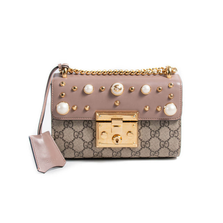 Gucci Studded Padlock Shoulder Bag Bags Gucci - Shop authentic new pre-owned designer brands online at Re-Vogue