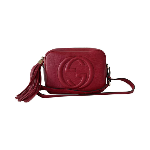 Gucci Bella Red Leather Shoulder Bag