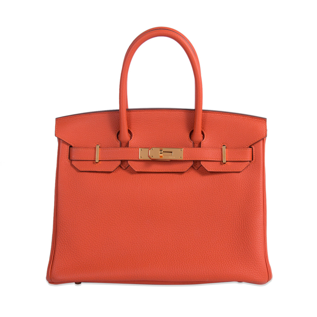 Hermès Birkin 30 Orange Togo Leather Bags Hermès - Shop authentic new pre-owned designer brands online at Re-Vogue