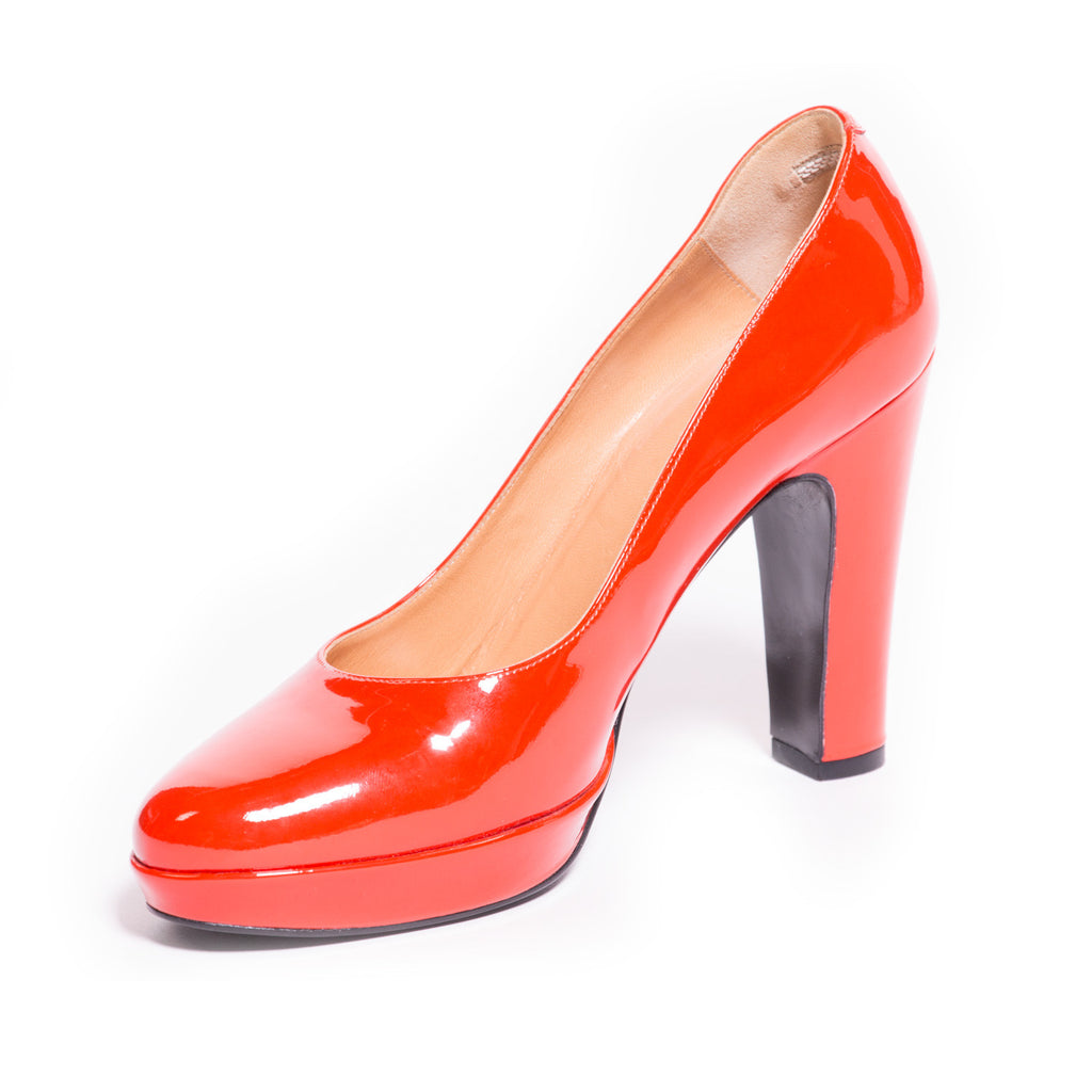 Hermes Red Leather Pumps - revogue