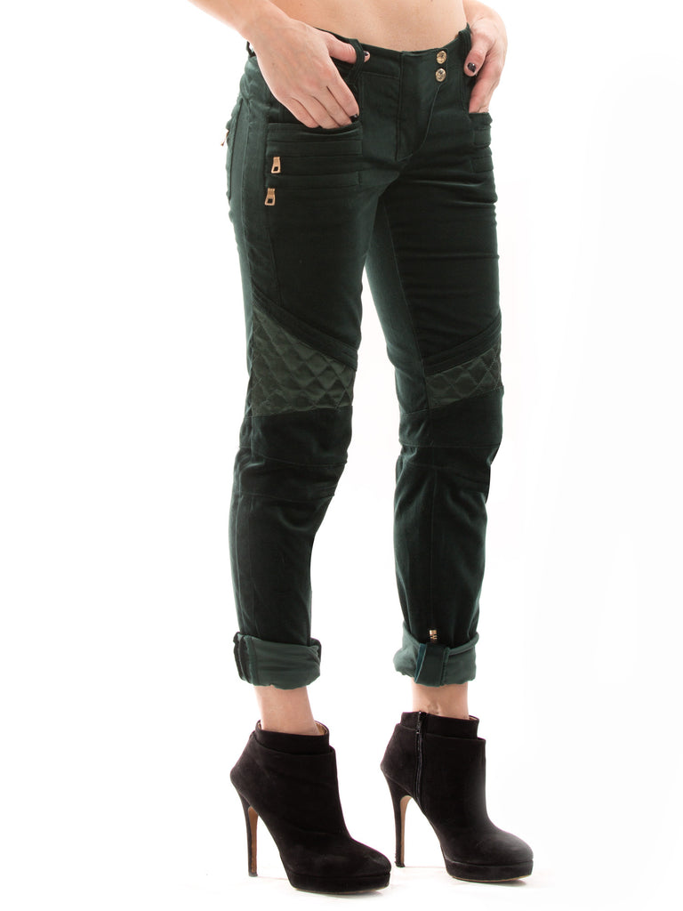 Balmain Green Velvet Pants - revogue