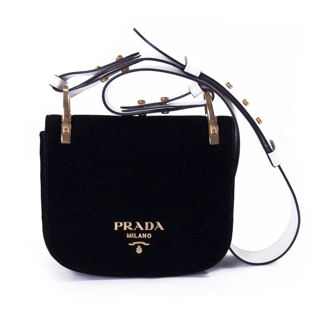 Prada Pionnière Velvet Saddle Bag Bags Prada - Shop authentic new pre-owned designer brands online at Re-Vogue