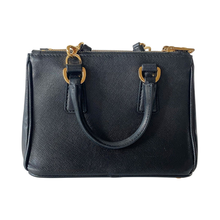 Prada Mini Galleria Saffiano Double Zip Tote