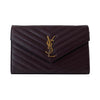 Saint Laurent Grain De Poudre Monogram Wallet On Chain