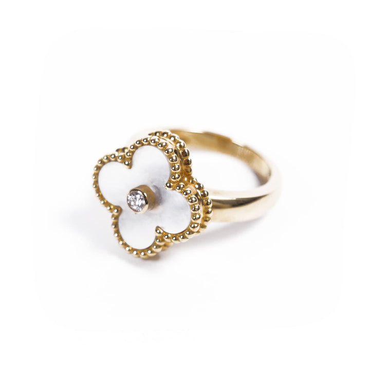 Van Cleef & Arpels Alhambra Diamond Ring Accessories Van Cleef & Arpels - Shop authentic new pre-owned designer brands online at Re-Vogue